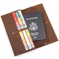 Clutch Wallets With Crazy horse Leather Men Long Wallets multi function passport cover cowhide card holder