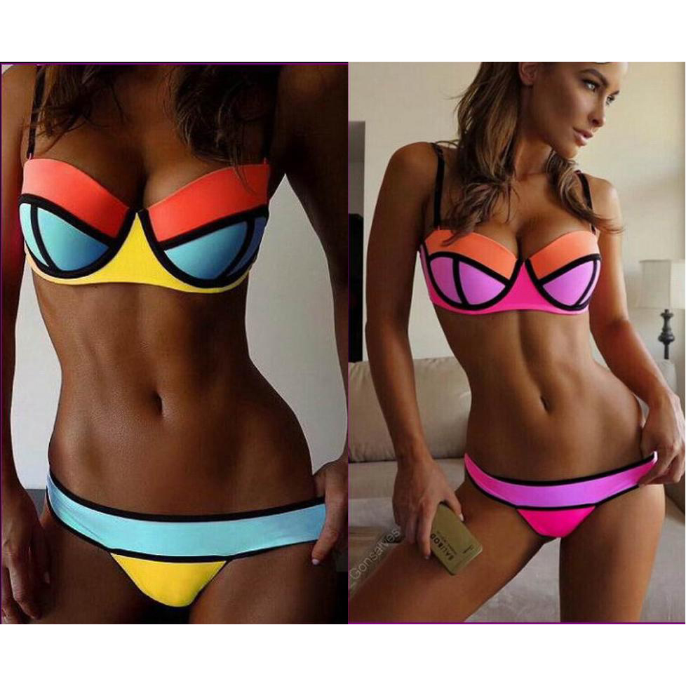 Summer 2016 Women Noepnrene Bikini Sexy Swimwear Neoprene Bikini Set Swimsuit Biquini Padded Bar Bath Suit Push UP - TA003 Summer 2016 Women Noepnrene Bikini Sexy Swimwear Neoprene Bikini Set Swimsuit Biquini Padded Bar Bath Suit Push UP - TA003