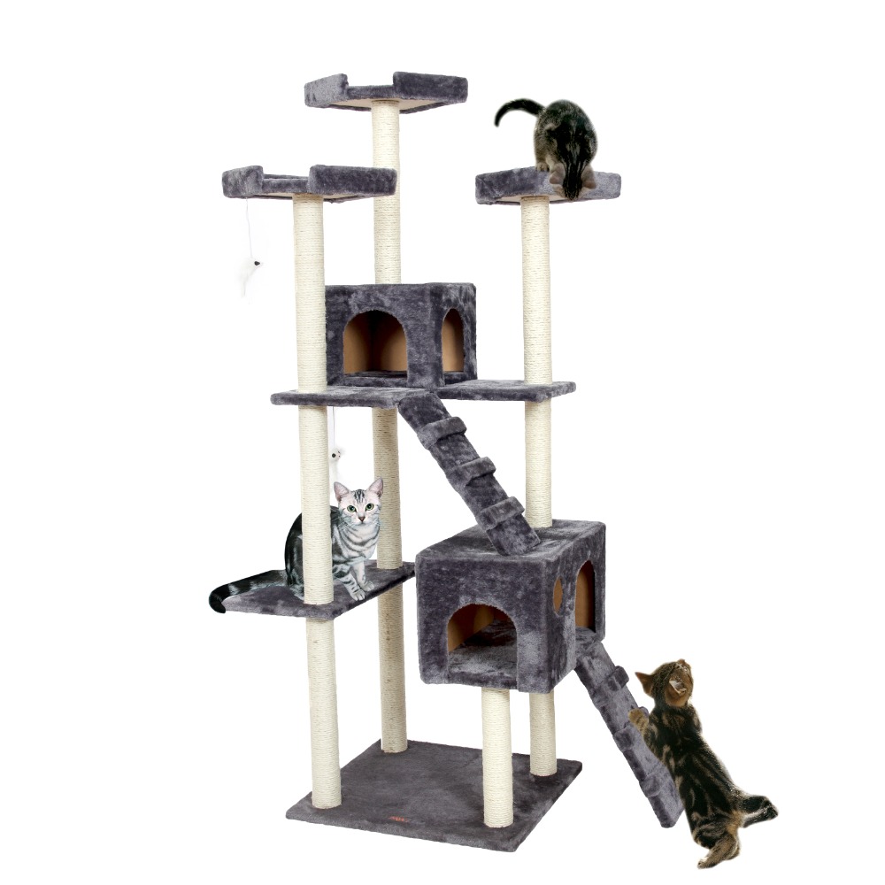 Domestic Delivery Luxury Cat Furniture Cat Jumping Toy Ladder Wood Scratching Post Climbing Tree for Cat Climbing Frame