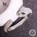 Classic Charm Real Pure Ag925 Sterling Silver Jewelry Bangles Luxury Full Zircon Jewelry 925 Silver Leopard