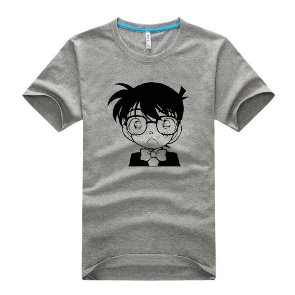 Detective Conan Tee Shirt Mens 2016 Summer New Arrival Meitantei Konan Printed T Shirt 100 Cotton
