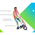 Aluminum alloy folding bike folding 3 wheel half bike flexible wood leanbar tricycle