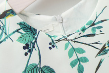 Spring Autumn new arrive models children dress tree branch and bird printing long sleeve kids dresses