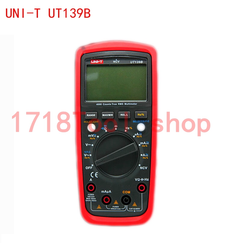 UNI T UT139B True RMS NCV 4000 Counts DMM Digital Multimeters w Capacitance Frequency Test Multimetro