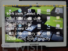 Samsung 10″Octa Core 3G Tablet PC Call phone RAM 3G ROM 32G Dual SIM Card Slot Android 4.4 3G Bluetooth GPS Tablet pcs 7 910.1