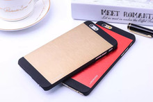 For MOTOMO Aluminium Alloy brushed skin Hard Case Luxury Plating Mobile Phone Cases back Cover For Iphone6 4.7 6+ plus 500pcs