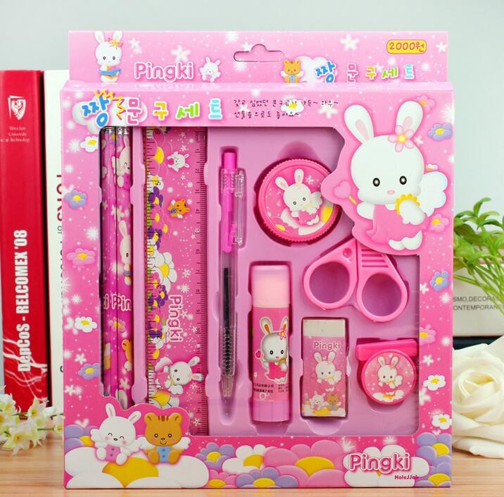 2019 wholesale kawaii stationery set for kids cute pencil case for