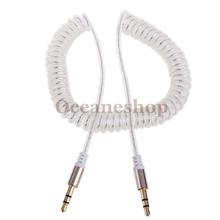 OCEA Flexible 3.5mm Car Jack M to M Extend Stereo Audio AUX Cable Cord White