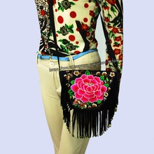 Vintage Hmong Tribal Ethnic Thai Indian Boho shoulder bag message bag handmade embroidery Tapestry SYS 400B