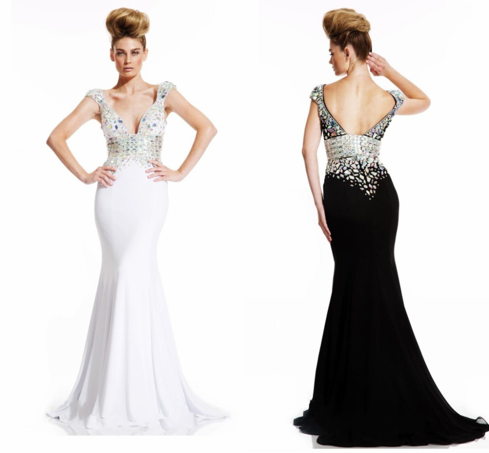 vestidos de noche largos elegantes brillantes