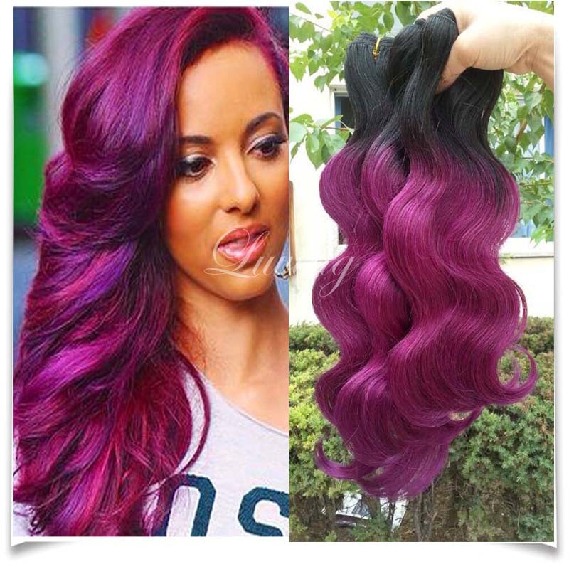 1b Purple ombre human hair (2)
