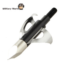 3PCs Lot 3 Blades Fixed Archery Sports Arrowhead Stainless Steel Archery Arrow Broadhead For Outdoor Hunting