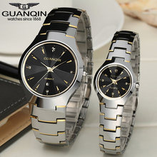 Hot! Original GUANQIN Fashion Quartz Lovers Watches Top Brand Luxury Waterproof Tungsten Steel Men Women Derss Wristwatches