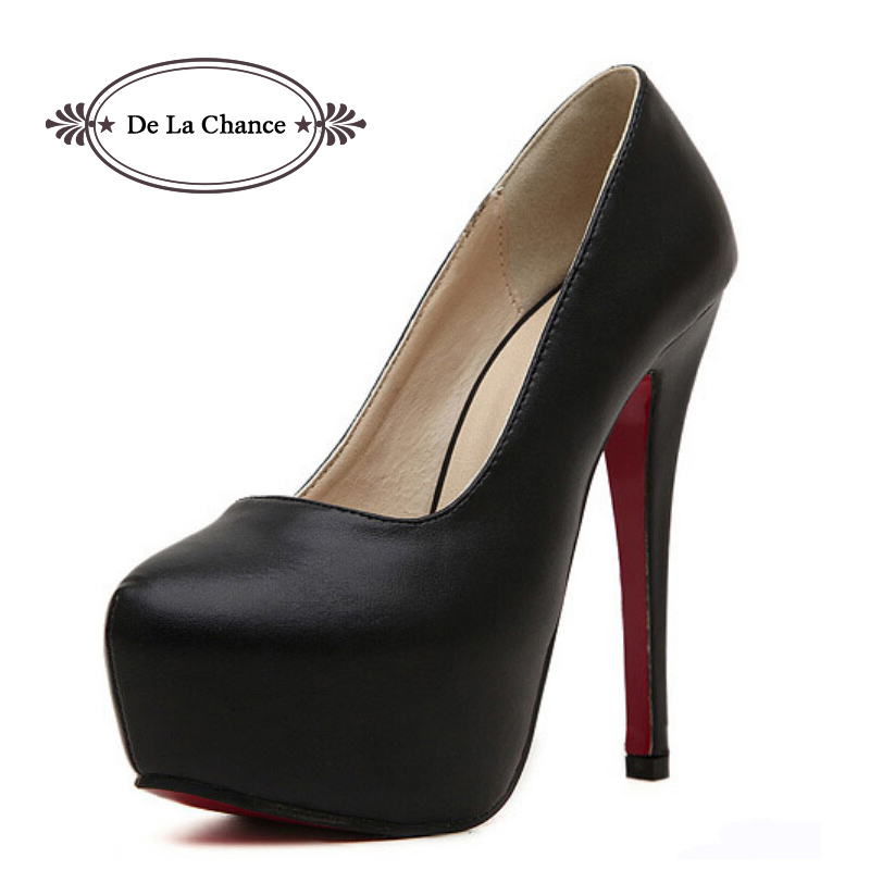 2016 Newest cheap women red bottom high stiletto heels shoes platform pumps evening party ...