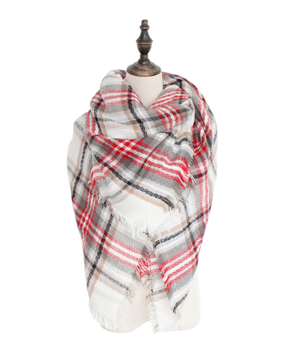 2016 Winter New Stylish Designer Versatile font b Tartan b font Fringe Colorful Woman Scarf Comfortable