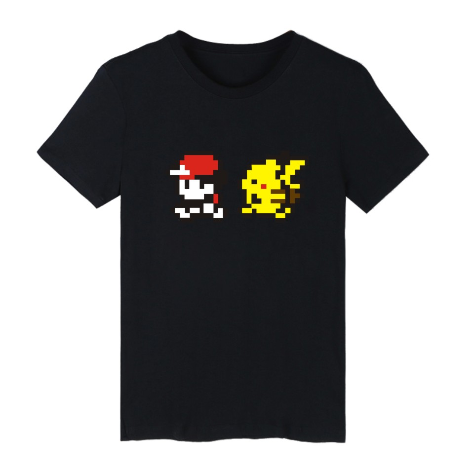 Pocket Monster Funny Cartoon Men TShirt Short Sleeve T font b shirt b font with font