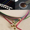 Practical 6pcs Set Hot Acoustic Guitar Rainbow Colorful Steel Strings For Acoustic Folk Guitar Classic Guitar