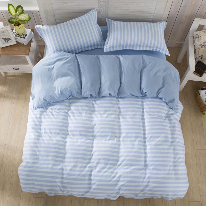 Adult bedding set Brief style stripe duvet cover set bed linen bedclothes 3or 4pcs/set bed cotton set quilt cover bedspread muji
