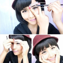 Hot Sale Fashion 2015 3Pcs lot Clear Durable Eyebrow Drawing Template Assistant Card Brow Make Up