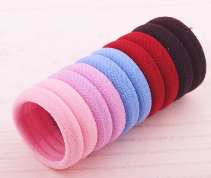 10pcs lot 4cm Hot Sale Candy Colored Hair Holders High Quality Rubber Bands Hair Elastics Accessories