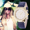 2016 New Women Bracelet Wristwatch ladies Crystal Geneva Watches Fashion Stainless Steel Quartz Wristwatches Relojes Mujer