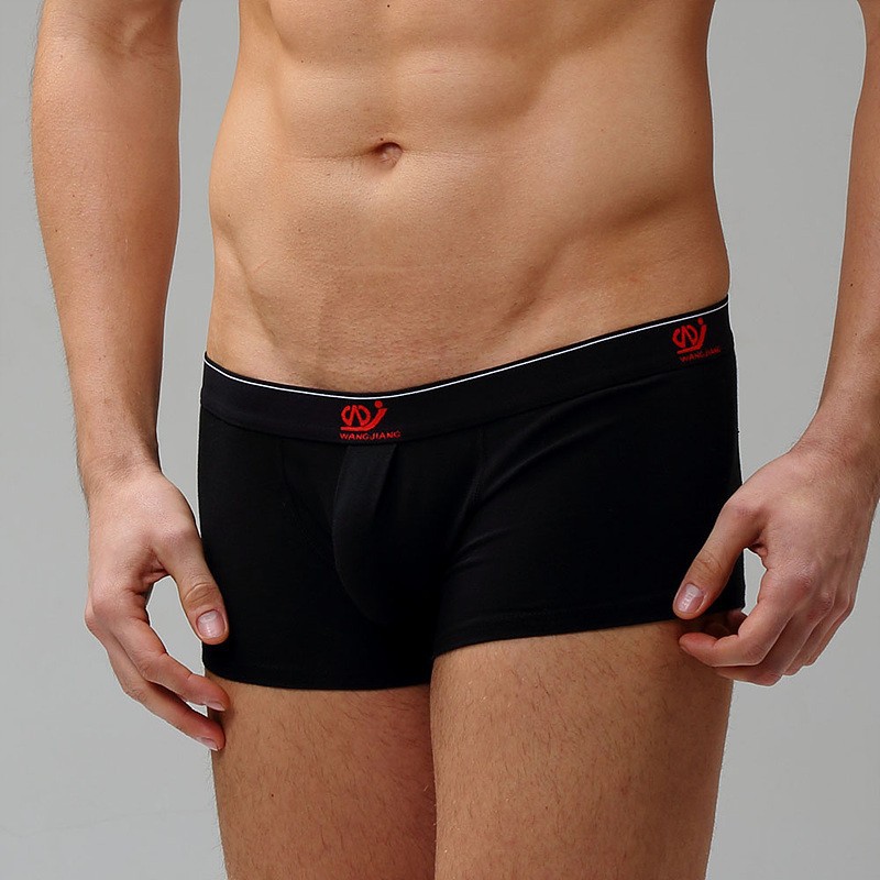Manocean underwear men MultiColors sexy casual U convex design low-rise cotton solid boxers boxer shorts 7342 (13)