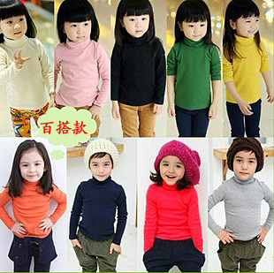 New Fashion Unisex Cotton spring Autumn Winter Cartoon boy girl Children Kids Turtleneck long Sleeve sweater