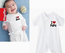 Baby Romper I Love Mama I love Papa Romper Newborn butterfly romper climbing clothes