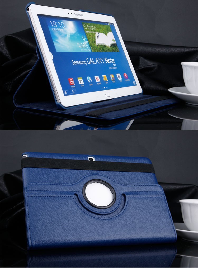 360 degree roating PU Leather Cover Case for Samsung Galaxy Note 10.1 inch (7)