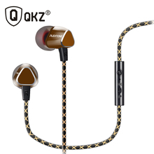 QKZ X36M Earphone For Mp3 Mp4 With Mcirophone Earphone Music Headset Phone Headset Computer Headset Headphones Bass Earphone
