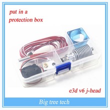 E3D V6 3D Printer J-head&Single Cooling Fan for 1.75mm/3.0mm Direct Filament Wade Extruder 0.3/0.4/0.5mm Nozzle put in a box