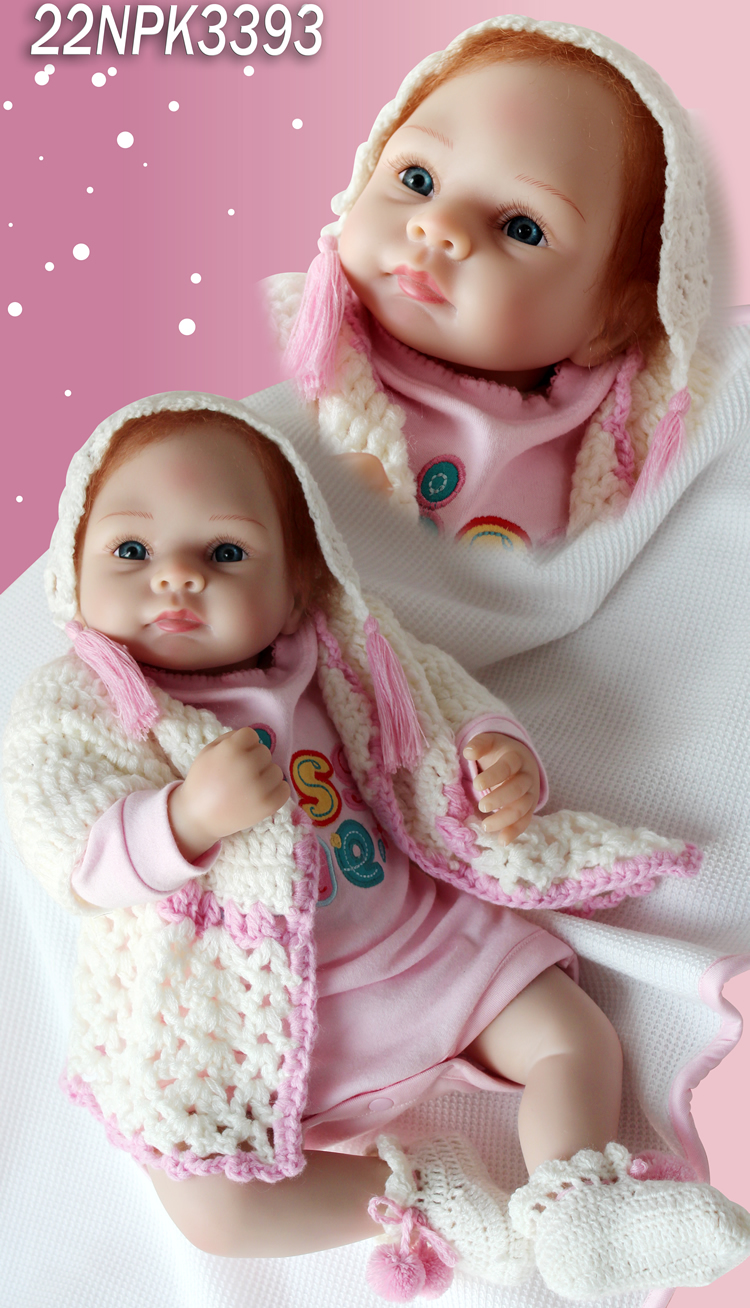 Hot Sale 22 Inch Princess Girl Silicone NPK Doll Lifelike Reborn Baby Doll Handmade Newborn Toy Simulation Baby Alive Doll