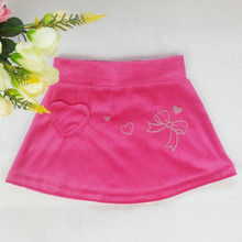 Summer Kids Girls Sweet Heart Bowknot Printed skirt Sports Casual Short Skirt