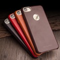 QIALINO for iPhone 7 4 7 inch Calf Skin Genuine Leather Coated Back Phone Cases Bag
