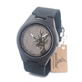 Bobobird G03 Deer Engraved Black Wood Watches Leather Band Men s Top Brand Design Quartz Watches