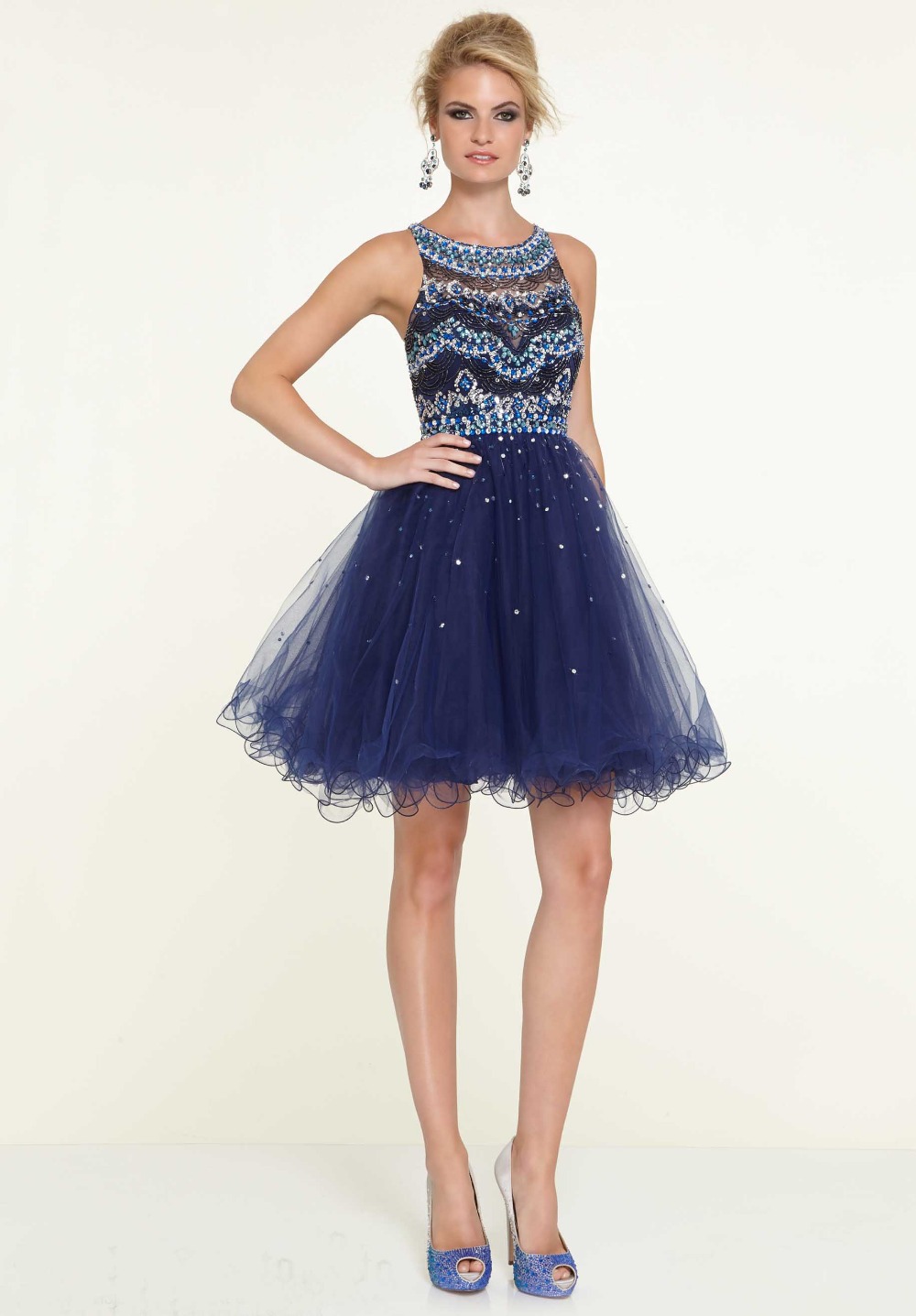 navy blue homecoming dresses