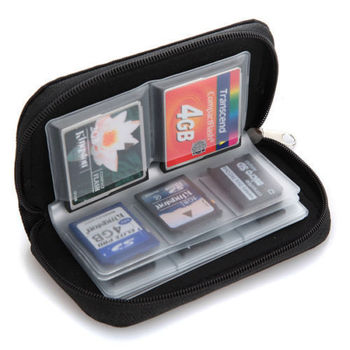 22 гнезда для платы SD SDHC MMC CF микро-sd карт памяти сумка для хранения чехол чехол держатель кошелек