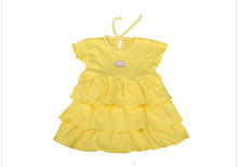 Hot Sale New Summer Baby Girls Dress Striped Bow Cotton Casual Kids Cake Dress Cute Infant Princess  Girl Casual Dress