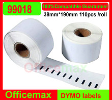9*Rolls Free Shiping Dymo 99018 Label Compatible Etiketten Barcode Sticker Thermal Printer Label 38x190mm for LW450Turbo