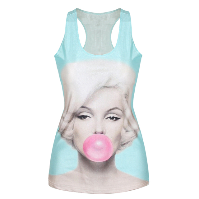 ЖЕНЩИНЫ Качество Цифровой Печати Готический Панк Клуб Street Style T-Shirt