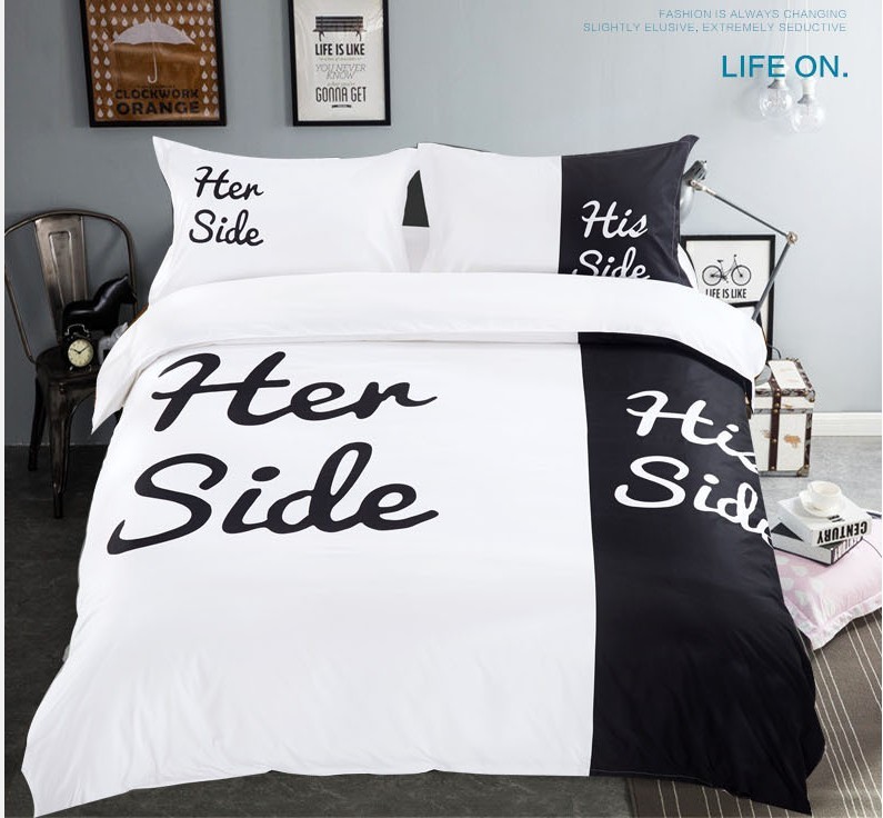 His And Hers Comforter Set Bedding Set Fun Lover Duvet Cover Bed
