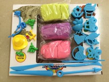 450g + 20 pcs Mold Tool Magic sand Children Toy No-mess Indoor Magic Play Sand Children toys space sand