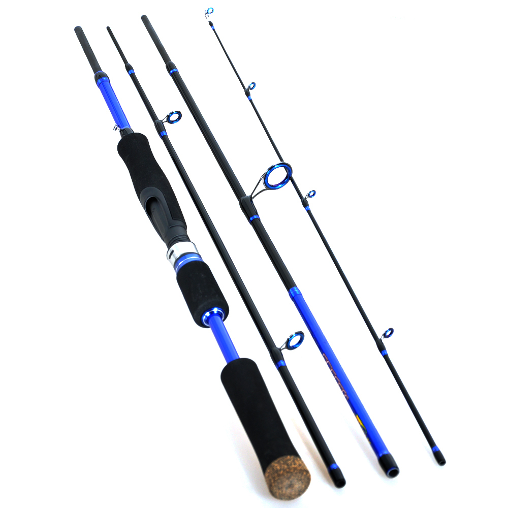 Piscifun Lure Rod 2.1/2.4m 4.9/5.4oz Blue 4 Section 6.6lb Fishing Rod Carbon Fishing Pole Spinning Rod Carp Fishing Tackle Pesca