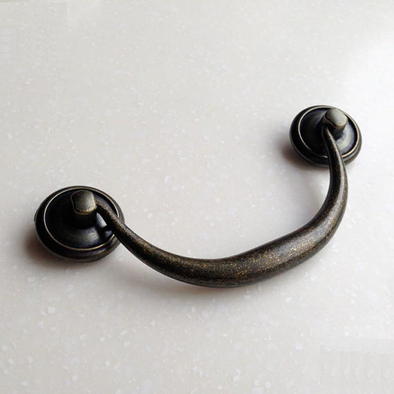 4.2" Vintage Bronze Dresser Drawer Pulls Handles Knobs Pull Antique