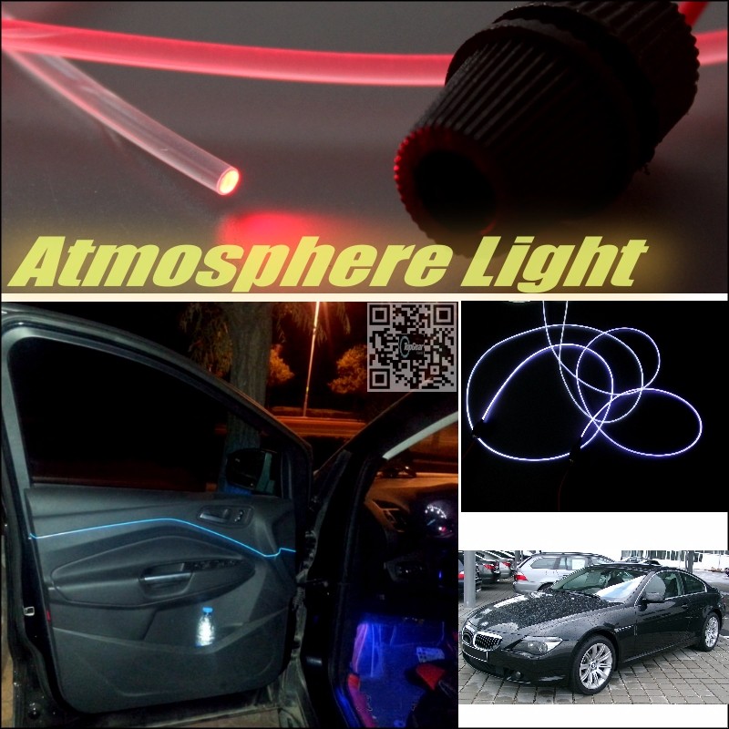 Car Atmosphere Light Fiber Optic Band For BMW 6 M6 E24 E63 E64 Interior Refit No Dizzling Cab Inside DIY Air light