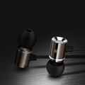 GETIHU M1 Aluminum Metal Earphone Heavy Bass Headset Noise Canceling Earbuds for Mobile Phone iPhone PC
