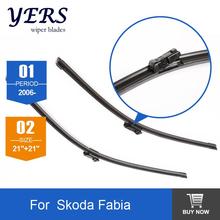 Car wiper blade for Skoda Fabia, 21″+21″, rubber Bracketless windscreen wiper blades, wiper, Car accessories, 2 pcs