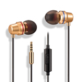 3 5mm in ear Super bass clear voice earphone Metal Ear Headset for Mobile phone Computer