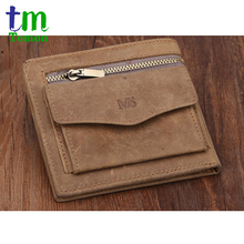 2015 new arrival brand design crazy horse leather wallet vintage men wallets with coin purse genuine leather wallet TW1619