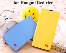 Original design back cover leather case for Xiaomi Red Rice Flip Case for Hongmi Redmi 1S